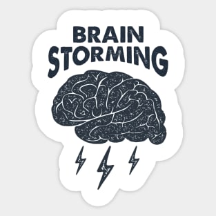 Brain Storming. Smart And Creative. Inspirational Quote Sticker